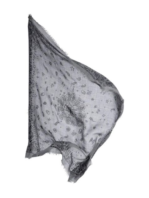 Zadig&Voltaire Nuage frayed bandana - Grey