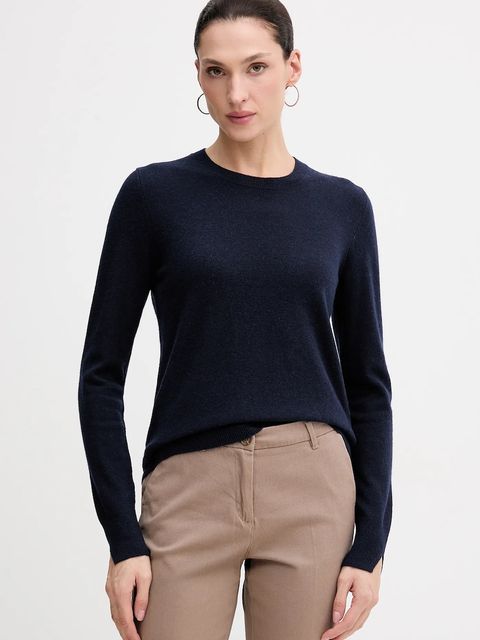 Sisley sweter damski kolor granatowy lekki 102HM100F - zdjęcie produktu nr 1