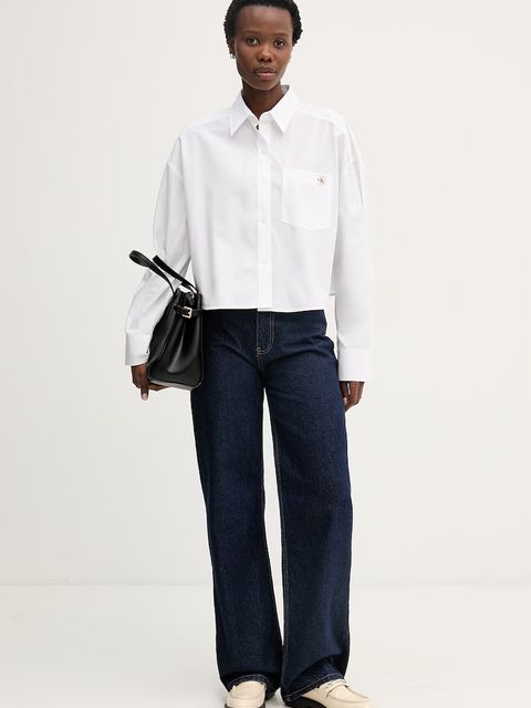 Calvin Klein Jeans koszula damska bawełniana - zdjęcie produktu nr 1