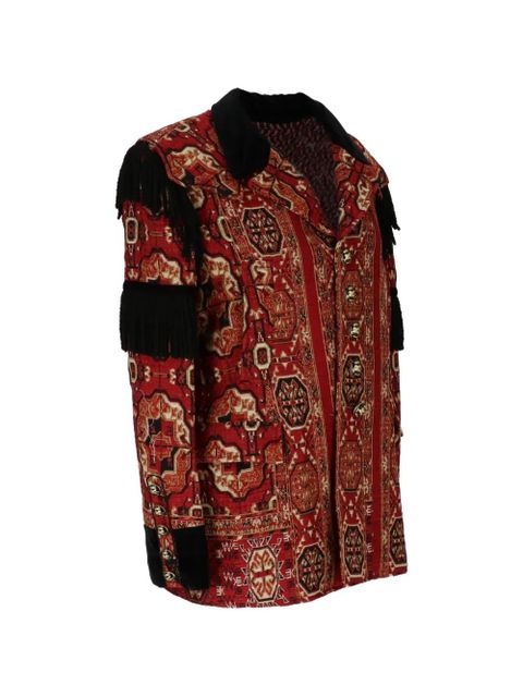 ETRO fringed jacquard jacket - Red