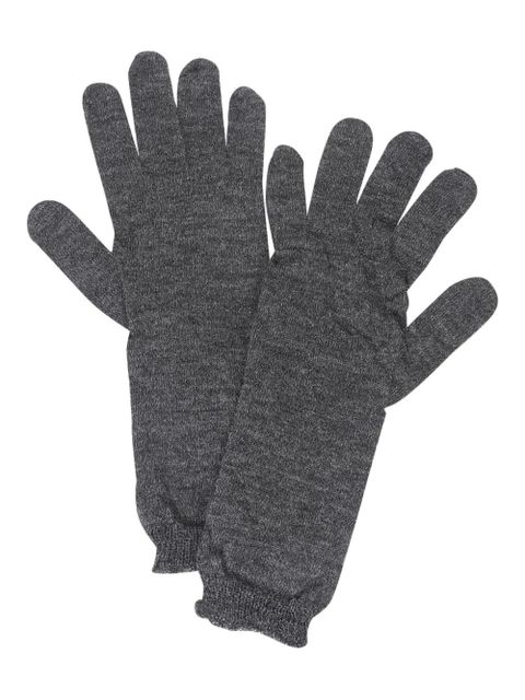 MM6 Maison Margiela ribbed-knit gloves - Grey