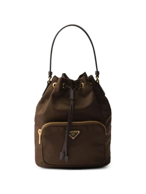 Prada Duet Re-Nylon bucket bag - Brown - zdjęcie produktu nr 1