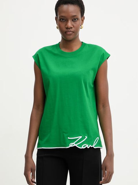 Karl Lagerfeld top damski bawełniany - zdjęcie produktu nr 1