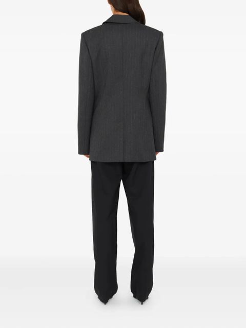 Christopher Esber Torrent pinstripe asymmetrical blazer - Black