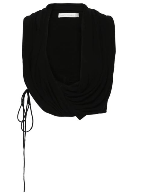 Christopher Esber interlock draped top - Black - zdjęcie produktu nr 1
