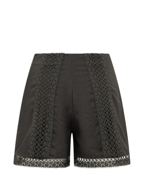 Charo Ruiz Ibiza Oralia lace-trim shorts - Black - zdjęcie produktu nr 2