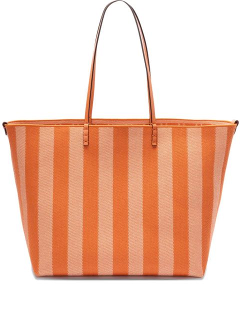 FENDI large Roll striped tote bag - Orange - zdjęcie produktu nr 1