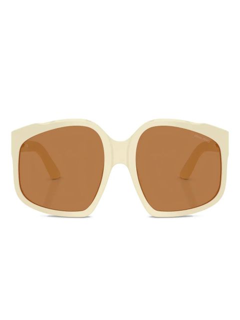 Miu Miu Eyewear Ombre sculpted sunglasses - Neutrals - zdjęcie produktu nr 1