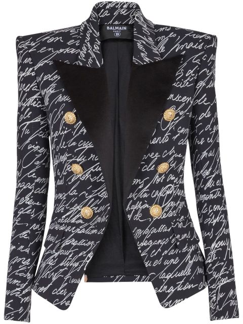 Balmain Love Letter tailored jacket - Black - zdjęcie produktu nr 1