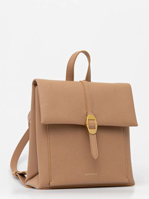 Coccinelle plecak skórzany COCCINELLEDORIAN damski kolor zielony mały gładki RCK 14 01 01