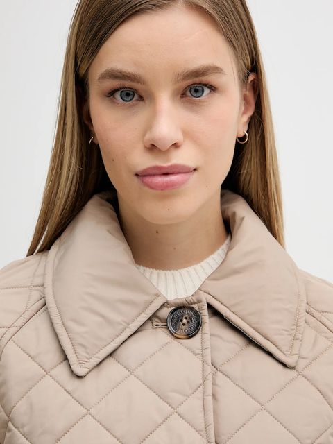 Barbour kurtka Cara kolor zielony przejściowa oversize LQU1887