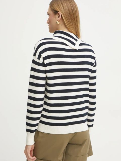 Morgan sweter MOUETTE damski kolor beżowy z półgolfem MOUETTE