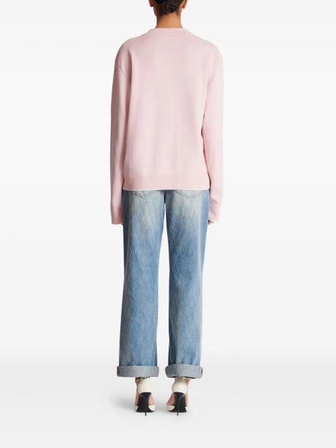 Balmain Emblème-embroidered cardigan - Pink