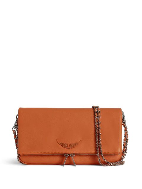 Zadig&Voltaire Rock leather clutch bag - Orange - zdjęcie produktu nr 1