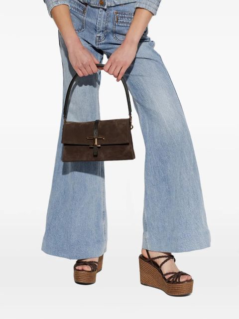 Tod's mini T Timeless suede tote bag - Brown - zdjęcie produktu nr 2