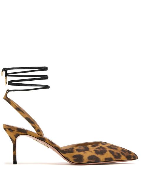 Aquazzura Beyond 65mm leather pumps - Brown - zdjęcie produktu nr 1