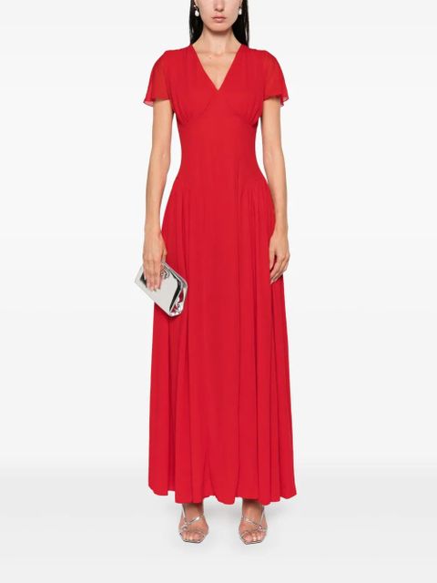 ROTATE BIRGER CHRISTENSEN V-neck maxi dress - Red - zdjęcie produktu nr 2