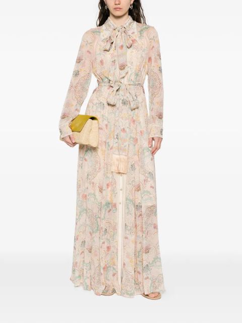 ZIMMERMANN floral-print tie-neck maxi dress - Neutrals - zdjęcie produktu nr 2