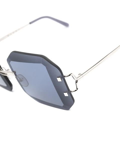 Marni Eyewear oversized square-frame sunglasses - Blue