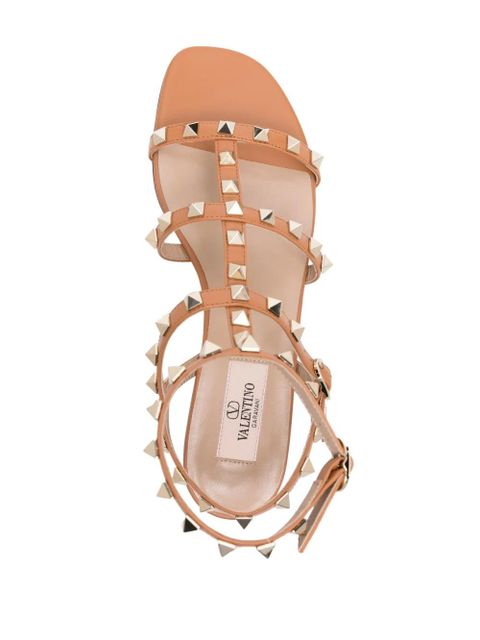 Valentino Garavani Rockstud strappy sandals - Brown