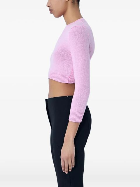 Jil Sander ribbed cropped sweater - Pink - zdjęcie produktu nr 2