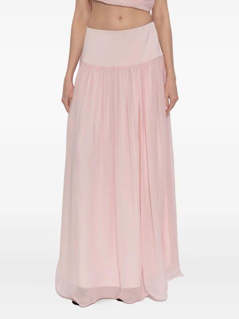 Posse Solene gathered maxi skirt - Pink