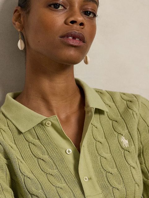 Polo Ralph Lauren sweter bawełniany damskie kolor zielony lekki 211959100