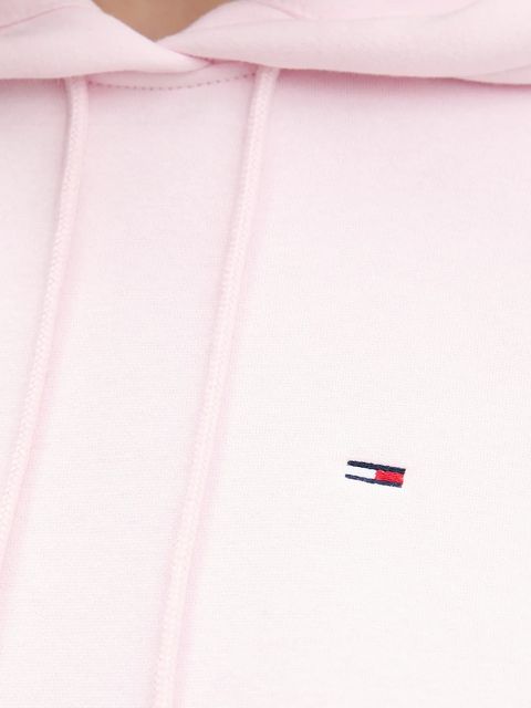 Tommy Jeans bluza damska kolor różowy z kapturem gładka DW0DW19958
