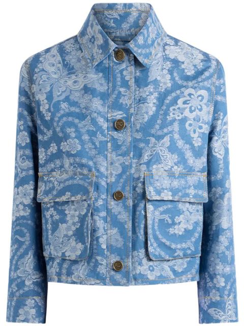 ETRO denim jacquard jacket - Blue - zdjęcie produktu nr 1
