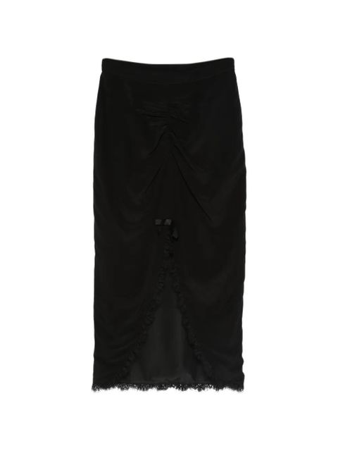 Alessandra Rich lace-trim midi skirt - Black - zdjęcie produktu nr 1