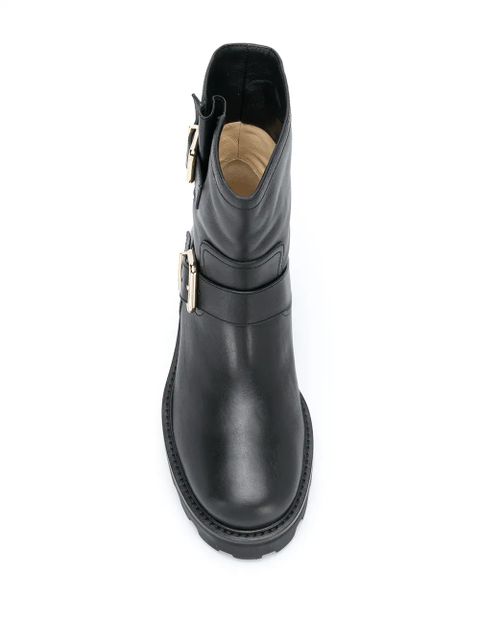Jimmy Choo Youth buckle biker boots - Black