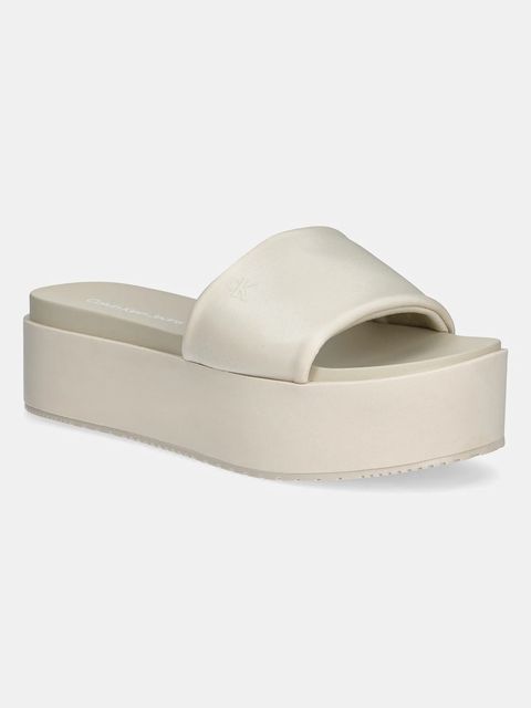 Calvin Klein Jeans klapki FLATFORM SANDAL SLIDE IN NYLON - zdjęcie produktu nr 2