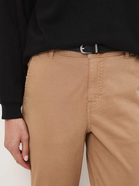 Medicine spodnie damskie kolor czarny fason chinos medium waist