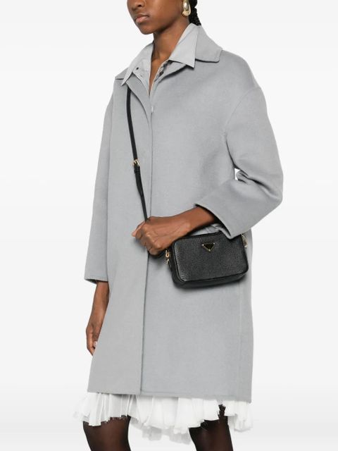 Prada triangle-logo cross body bag - Black