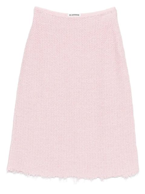 Jil Sander A-line frayed skirt - Pink - zdjęcie produktu nr 1