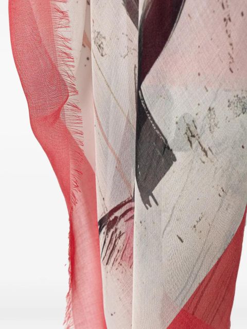 PINKO logo-print scarf - Neutrals