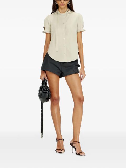 Diesel C-India cut-out neck-strap shirt - Neutrals - zdjęcie produktu nr 2
