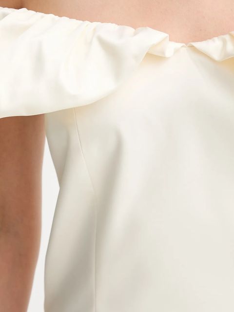 Rotate sukienka kolor beżowy mini dopasowana 114205857