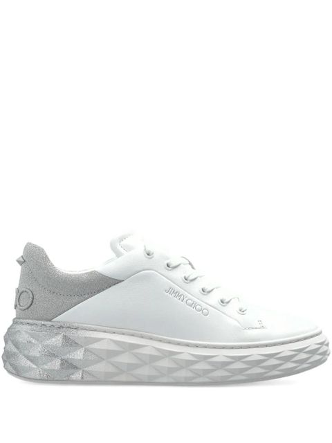 Jimmy Choo Diamond Maxi leather low-top sneakers - White - zdjęcie produktu nr 1
