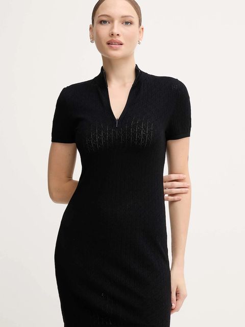 Calvin Klein Jeans sukienka kolor czarny mini dopasowana LV044D309G - zdjęcie produktu nr 1