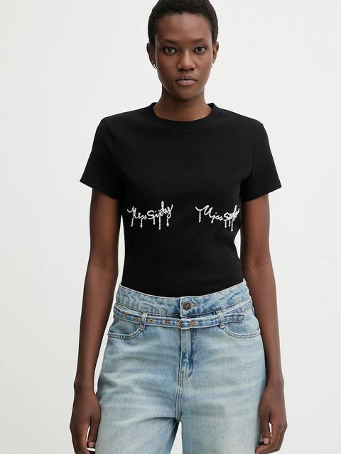 Miss Sixty t-shirt damski kolor czarny 6S3SJ00800 - zdjęcie produktu nr 1