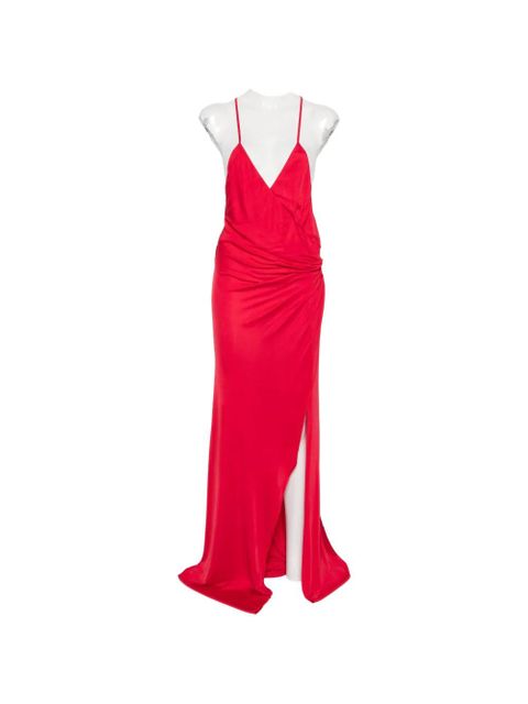 PINKO Vivara V-neck maxi dress - Red - zdjęcie produktu nr 1