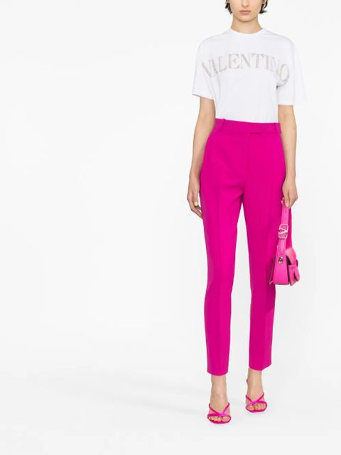 Valentino Garavani crystal-logo cotton T-shirt - White - zdjęcie produktu nr 2