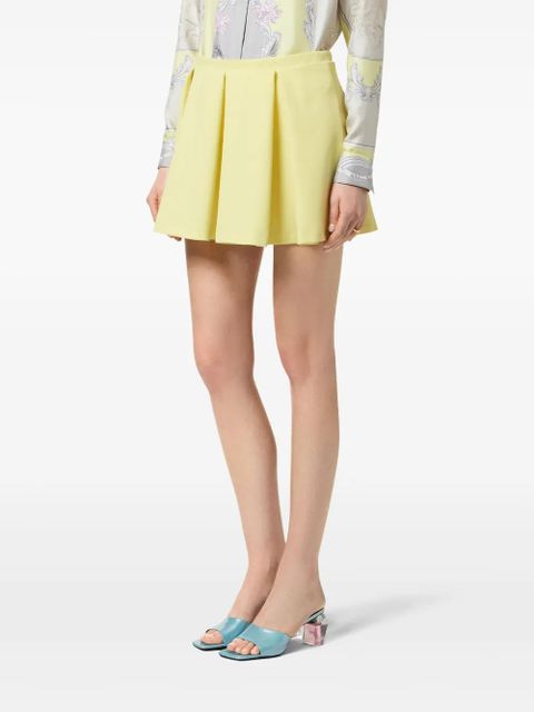 Versace pleated wool mini skirt - Yellow
