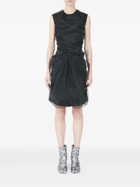 Maison Margiela sleeveless ruffled mini dress - Black