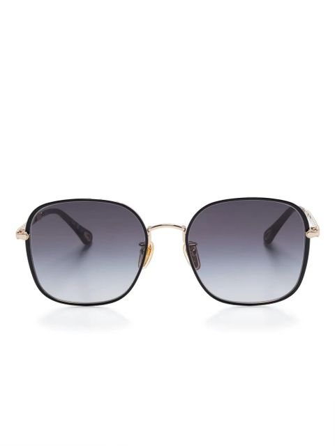 Chloé Eyewear oversize-frame sunglasses - Gold - zdjęcie produktu nr 1