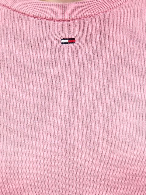 Tommy Jeans sweter bawełniany kolor różowy lekki DW0DW20159
