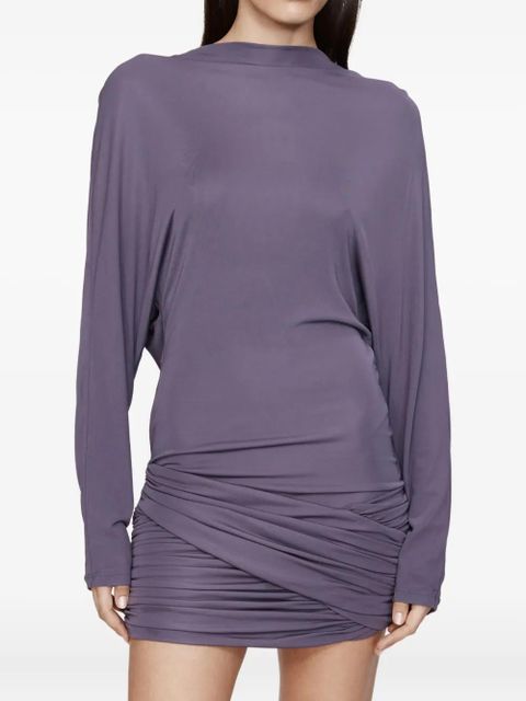 Christopher Esber Luna draped jersey mini dress - Purple