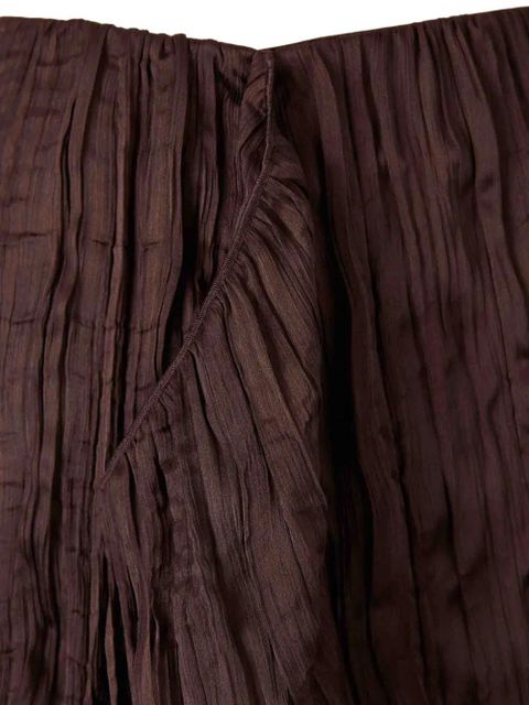 STAUD ruffled midi skirt - Brown