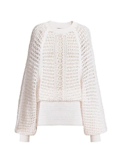 Balmain short crochet lace dress - Neutrals - zdjęcie produktu nr 1